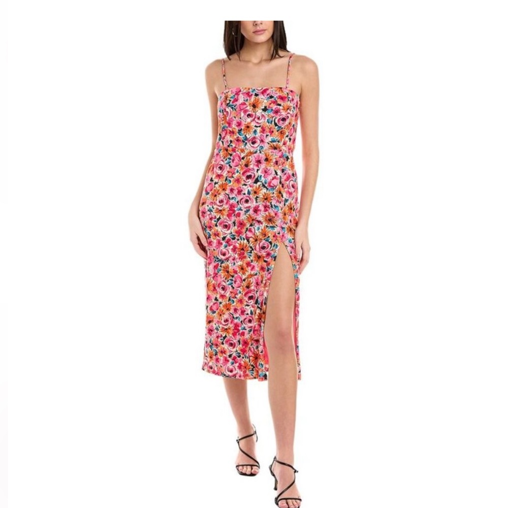 BRAND NEW: Alexia Admor Ellie Midi Floral Pink Dress US Size 12